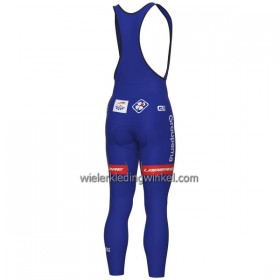 Fietsbroek Lang met Bretels 2022 Groupama FDJ Blauw